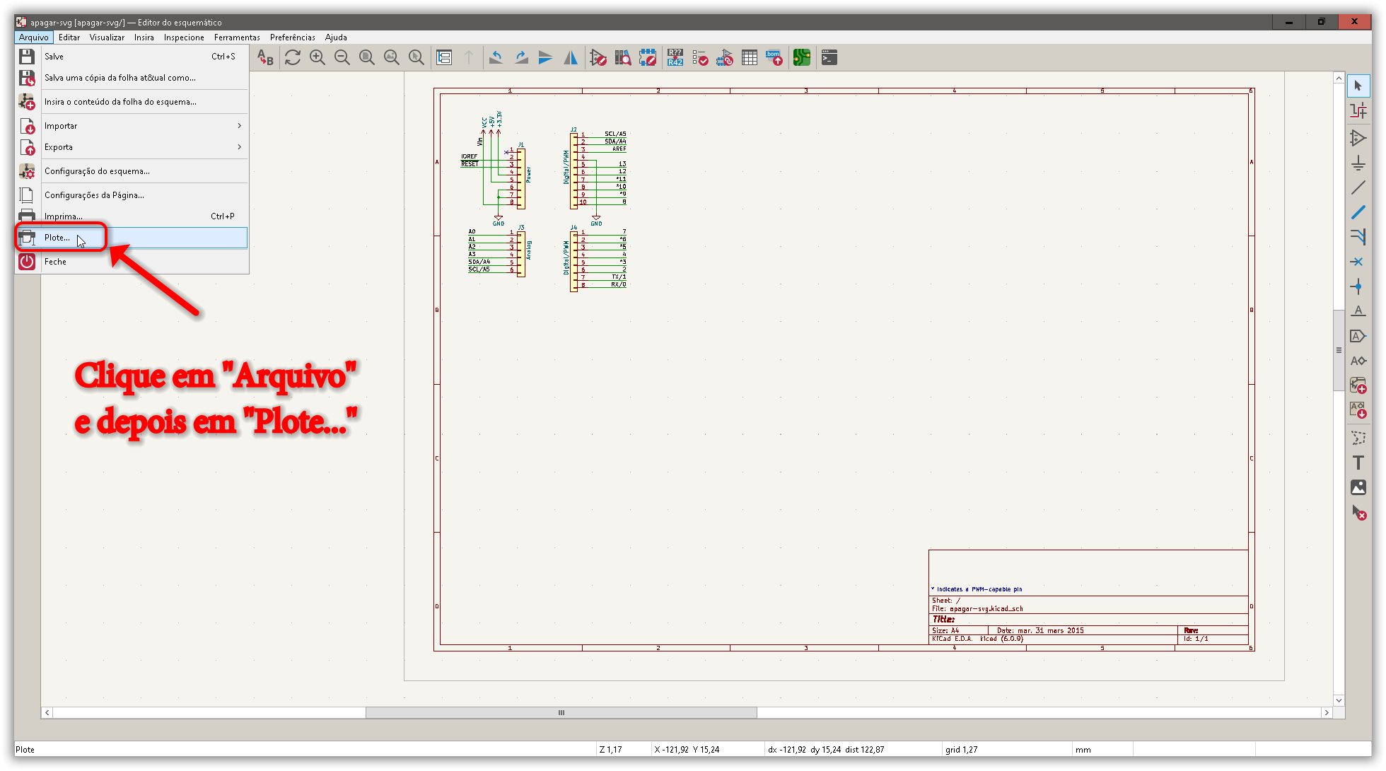 Image Exemplo de um diagrama do KiCAD que vamos exportar para SVG